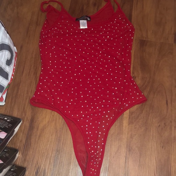 Tops Rhinestone Bodysuit Poshmark